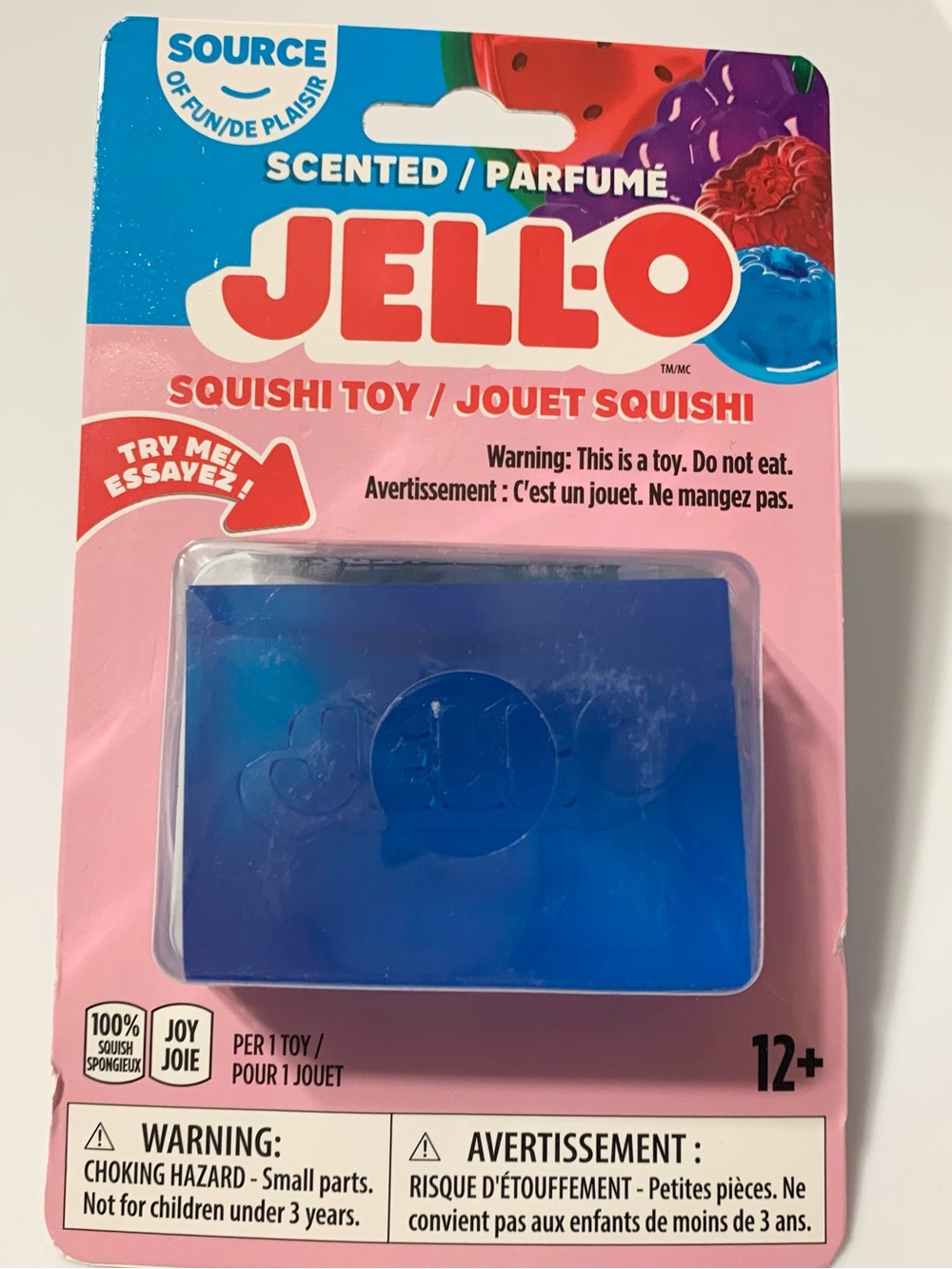 Jello Squishi Fruit Scented Toy JELL-O Squishy NEW Blue